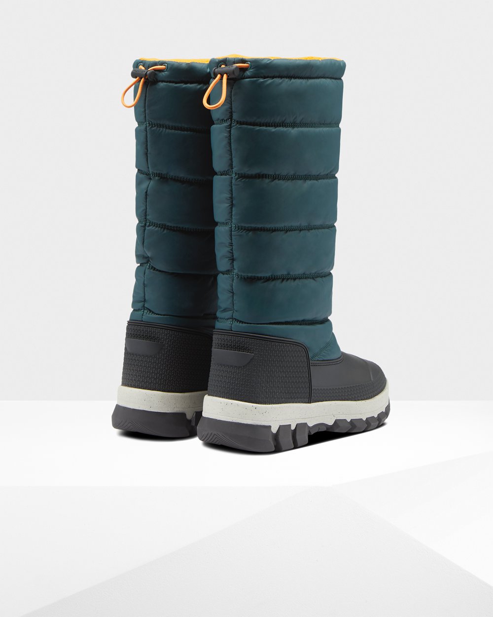 Botas de Nieve Hunter Mujer - Original Insulated Tall - Verdes/Grises - ATECOSP-95